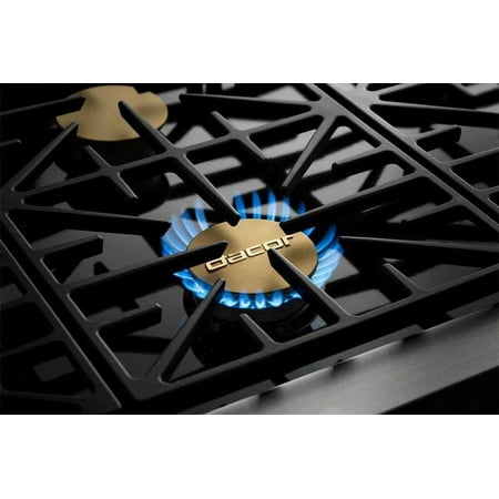 Dacor - Professional 36" Built-In Gas Cooktop with 6 burners with SimmerSear™ , Liquid Propane - Silver stainless steel