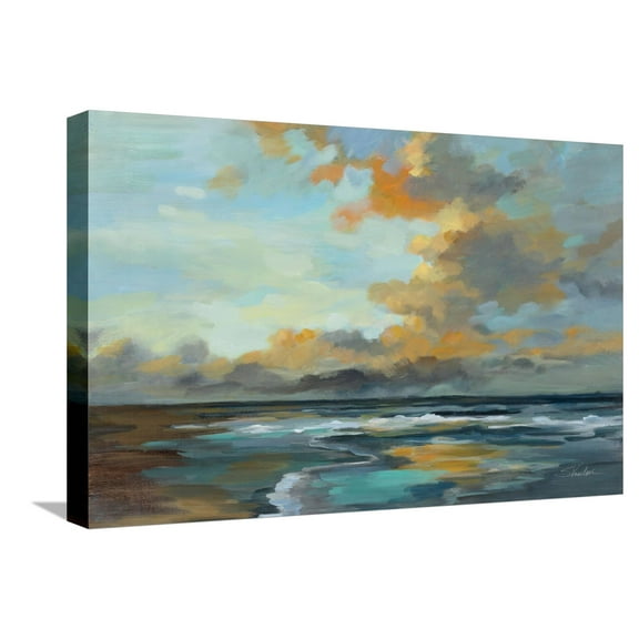 Art.com Oceanside Sunset Stretched Canvas Print Wall Art by Silvia Vassileva, 24" x 16"