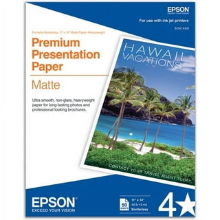 Epson Ultra Premium Presentation Paper Matte, 11.7 x 16.5, 50 Sheets/Pkg  (S041343)
