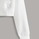 thumbnail image 5 of ICHUANYI Clearance Women Casual Long Sleeve Zipper Pocket Shirt Hooded Sweatshirt Tops(White, S) ICHUANYI WER2023080905166, 5 of 6