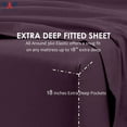 thumbnail image 4 of Pure Egyptian 72"x75" Size Cotton Bed Sheets Set 1000 Thread Count Bedding – 72"x75" Size Bed 18" Inch Deep Pocket Sheet - Plum, 4 of 7