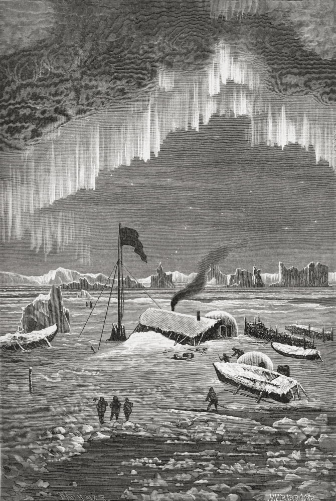 Posterazzi The Crew Of The Hansa Surviving The Winter In A Shelter Built Of Coal Dust Briquettes Floating On Sea Ice During The Second German North Polar Expedition Of 1869