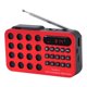 thumbnail image 3 of Radio portátil recargable, radio AM/FM con amplificador de auriculares. Rojo, 3 of 9