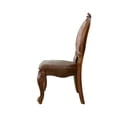 thumbnail image 3 of Kai 25 Inch Set 2 Dining Chair Scrolled Legs Tufted Faux Leather Brown, 3 of 6