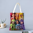 thumbnail image 2 of Rainbow High Dolls Bolso de tela con estampado de lienzo para mujer, bolsa de compras reutilizable y estética, con cremallera interior, regalo para mujer,40*40cm., 2 of 6