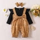 thumbnail image 2 of Body De Bebé, Mono De Canastilla Para Niños Pequeños, Otoño Invierno, Niñas, Niños, Mono , Mono De Manga Larga Con Botones, Traje Negro Odeerbi LM103-6691, 2 of 9