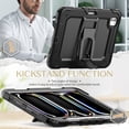 thumbnail image 2 of Case for iPad Pro 11 inch (M4 2024/M5 2025), Rugged Shockproof Tablet Cases Cover with Kickstand Shoulder Strap, Black, 2 of 7