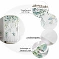 thumbnail image 6 of Green Coastal Waterproof Fabric Shower Curtain,Summer Eucalyptus Leaves Beach Ocean Starfish Conch Shower Curtain for Bathroom Curtains Bathtubs Hotel Shower Curtains with 12 Hooks Extra Long 72x96, 6 of 6
