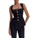 thumbnail image 2 of Conjunto de Dos Piezas de Mezclilla: Chaleco Abotonado y Jeans Rectos Traje Informal de Negocios Traje de Pantalón Elegante Negro M, 2 of 9