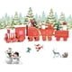 thumbnail image 1 of Tren de madera en miniatura, adornos navideños de trenes, adornos navideños, adornos navideños de caravanas en miniatura, minifiguras, adornos para el interior del hogar, 1 of 5
