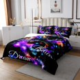 thumbnail image 3 of Erosebridal Neon Butterfly Coverlet Set Twin, Stars Inspirational Words Bedding Set 2pcs, 3 of 5