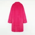 thumbnail image 4 of Stichou Womens Winter Faux Fur Long Coat Oversize Fuzzy Long Outerwear Fashion Luxury Warm Jacket Overcoat Hot Pink XL, 4 of 6