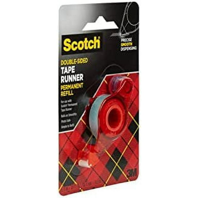 Scotch Tape Runner Double Sided Adhesive Extra Strength 33' 