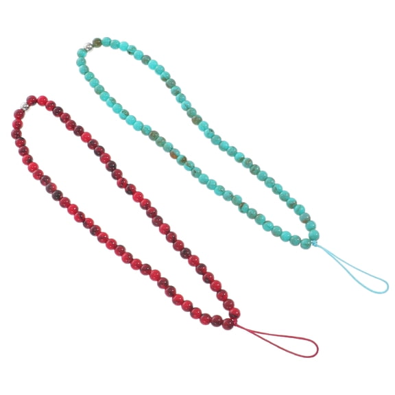 WHAMVOX  2 Pcs Mobile Phone Chain Cellphone Accessories Beaded Design