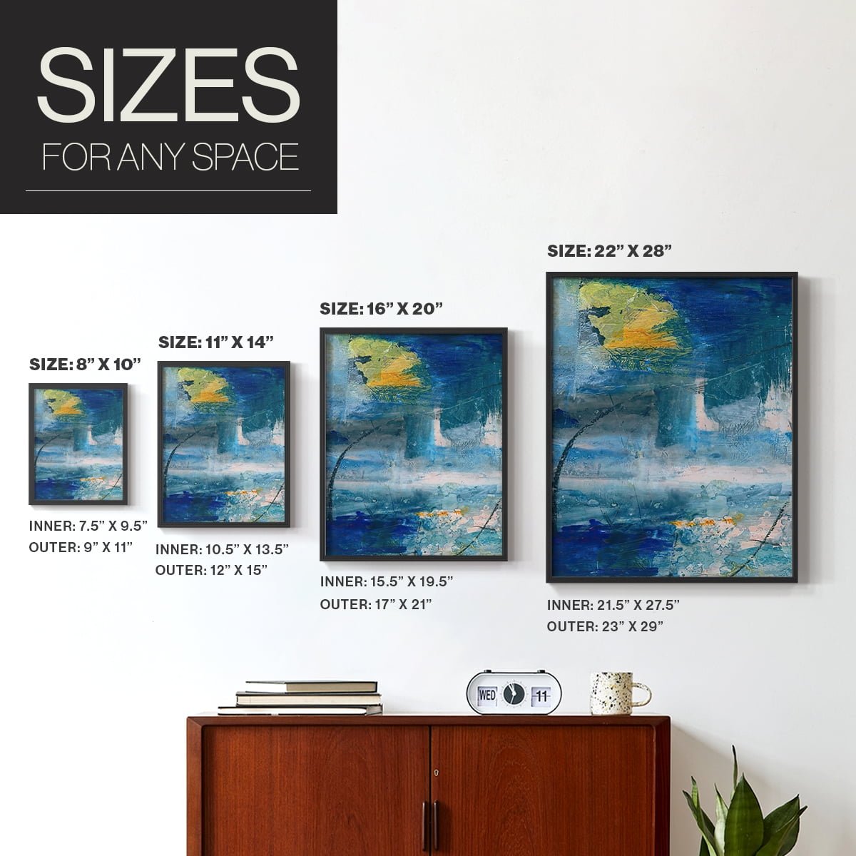 Spring Winds I in Black Solid Wood 8 x 10 Framed Print