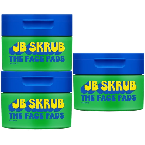 JB SKRUB The Face Pads - Almohadillas limpiadoras para el acné para niños, preadolescentes, niños y adolescentes, para una confianza fresca - Diga adiós a la piel grasa y hola a la frescura - 40 toall