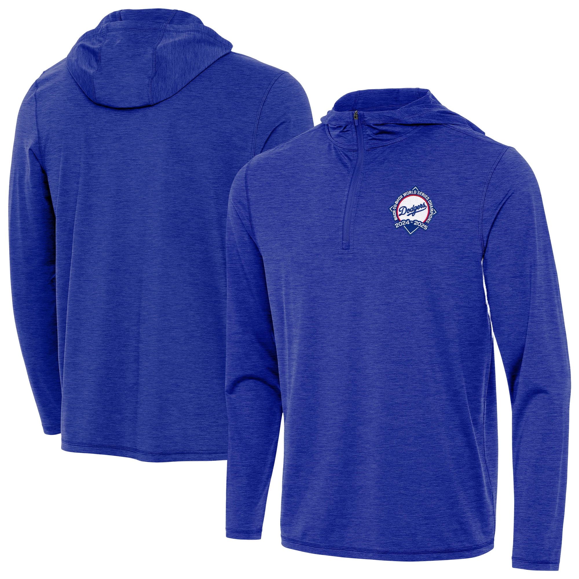 Antigua LA Dodgers Victory Hoodie Men's Full-Zip Royal Team Logo