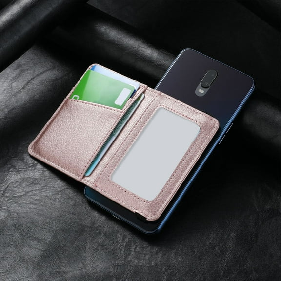 BotaniNest Cell Phone Wallet Stick On Wallet For Phone Leather Phone Card Holder Compatible With IPhone/Android/ Brown