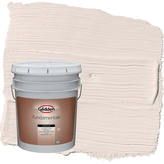 Glidden Fundamentals Touchable / Tan Semi-Gloss Exterior Paint, 5 Gallon