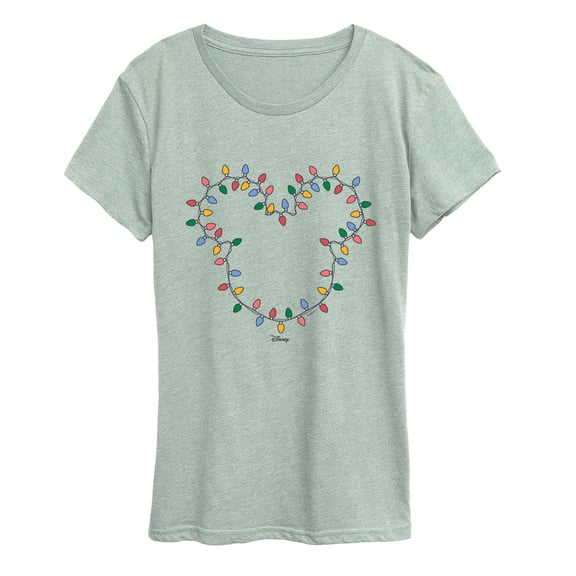 Disney - Christmas Lights Mickey Head Short Sleeve Graphic T-Shirt