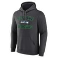 thumbnail image 2 of Men's Charcoal Seattle Seahawks Victory Arch Fitted Pullover Hoodie, 2 of 3