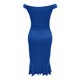thumbnail image 4 of Vestido informal de invierno para mujer con hombros descubiertos, bajo con abertura, volantes, manga larga y cuello en V., 4 of 5