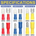 thumbnail image 2 of haisstronica 360PCS Electrical Insulated Bullet&Spade Termianls Kit,AWG 22-10 Wire Crimp Terminals of Tinned Red Copper,Quick Disconnect Wire Connectors Kit(3Colors/12Size), 2 of 5