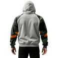 thumbnail image 4 of Pullover Hooded Sweatshirt with Camouflage Patterned Sleeves Drawstring Hood and Front Kangaroo Pocket for Everyday Wear Light Gray 3XL, 4 of 5
