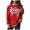 #2 Red, variant on Luxalzxs Red Sweaters for Women Casual Long Sleeve Merry Christmas Rreindeer Snowflakes Knitting Round Neck Sweater Blouse Tops