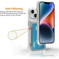 thumbnail image 6 of Wallet Case for iPhone 14 with 3 Credit Card Holder Slot Shockproof Hybrid Heavy Duty Protection Clear Phone Cover Compatible with iPhone 14 6.1 Inch, 6 of 12