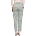 thumbnail image 3 of Pantalones de tartán a cuadros para mujer INSPIRE CHIC, elásticos, de cintura alta, rectos y largos, talla M, verde claro, 3 of 5