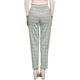 thumbnail image 3 of Pantalones de tartán a cuadros para mujer INSPIRE CHIC, elásticos, de cintura alta, rectos y largos, talla M, verde claro, 3 of 5