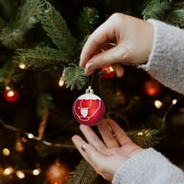 sruoe Christmas Tree Ornaments, Christmas Balls, Shatterproof Xmas Decoration, Ball Ornaments Set, Flocked Christmas Balls, Hanging Tree Ornament for Xmas Holiday Party Halloween Decor