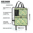 thumbnail image 3 of Green animal pattern background 137 Pack Kick Mat Back Seat Protector With Storage Pockets, Universal Car Seat Back Organizer For Pets, Waterproof Backseat Protector For Most Car, 3 of 5