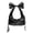 black, variant on Vintage PU Leather Rivet Bow Tote Bag Underarm Handheld Shoulder Crossbody Bag Fashion Sweet Women Purse Unique Handbags Cute Tote Bags Crossbody Bags for Women in Black