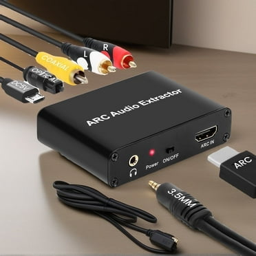 ARC Audio Adapter, ARC to Optical SPDIF Coaxial 3.5mm L/R RCA Stereo Sound Extractor, for TV to Non-ARC Sound System Speaker Amplifier