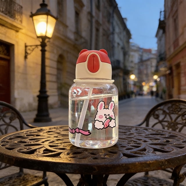 Weloille Gobelet avec Paille Résistant aux Chutes 1 Pcs, Gobelet d'Eau de Qualité Alimentaire Incassable, Contenant de Boisson Étanche et Scellé, Gobelet Réutilisable pour Maison Bureau Plein Air Sports Boisson
