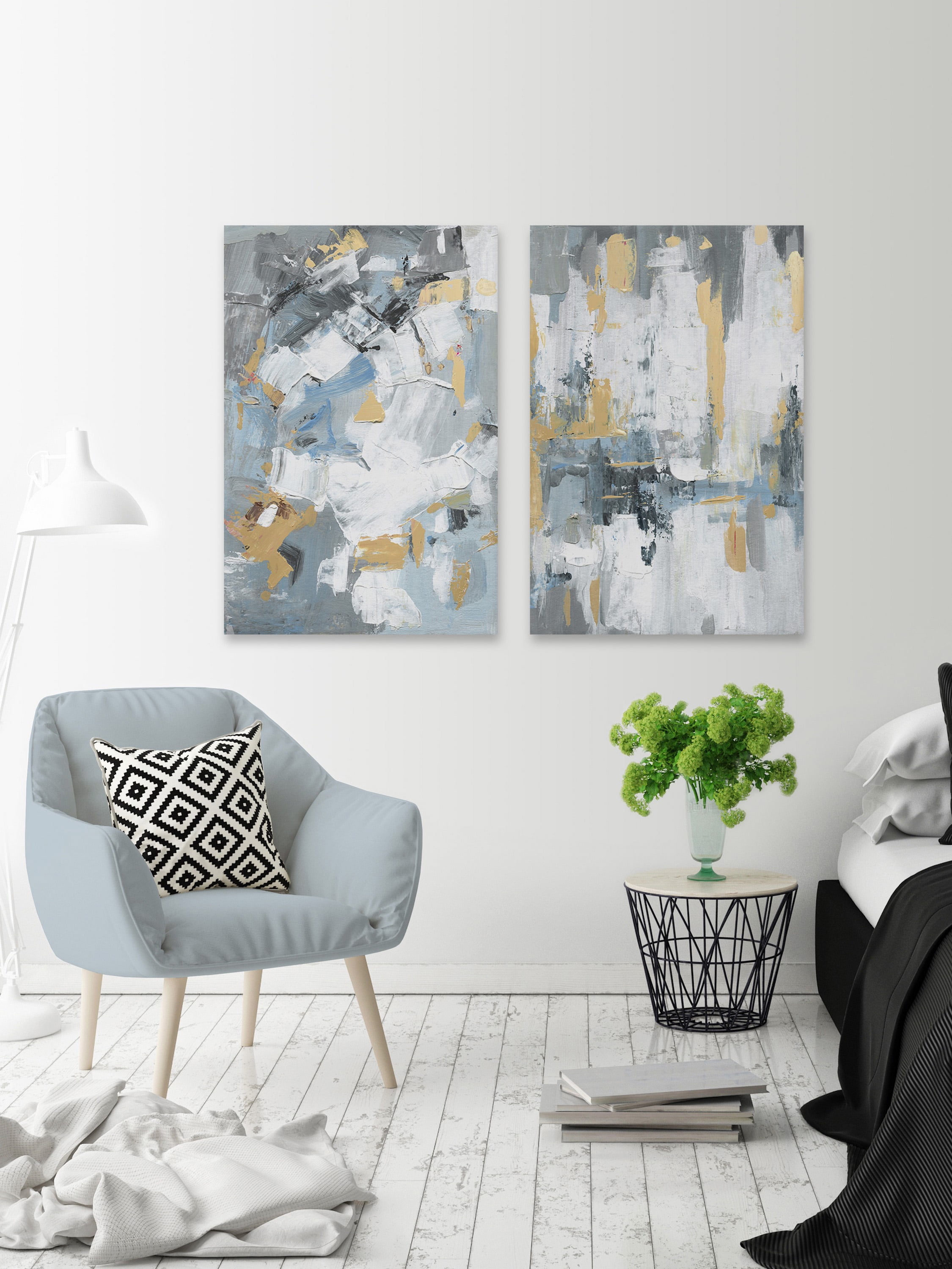 Marmont Hill White and Creams Diptych