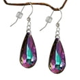 thumbnail image 2 of Gorgeous Austrian Crystal Teardrop Sterling Silver Earrings - Vitrail Light, 2 of 4
