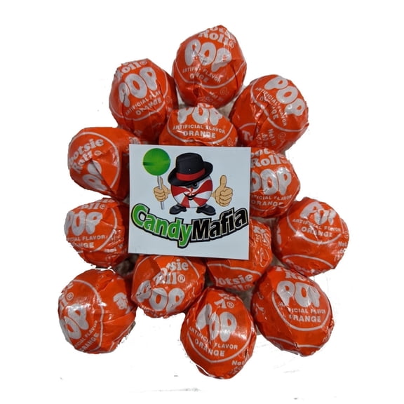 Orange Tootsie Pops 60 Count with CandyMafia Magnet