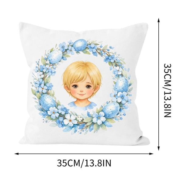 CaiYueKe Easter Throw Pillow Cushion Cover Decorative Holiday Home Decor Soft Plush Accent Pillow for Kids Room Sofa Bed Living Nursery Decorations Gift Ideas Basket Stuffer Spring Seasonal Decor