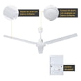 thumbnail image 4 of Ventilador de techo industrial 56", acabado blanco, 3 aspas, 5 velocidades, 65W, 4 of 5