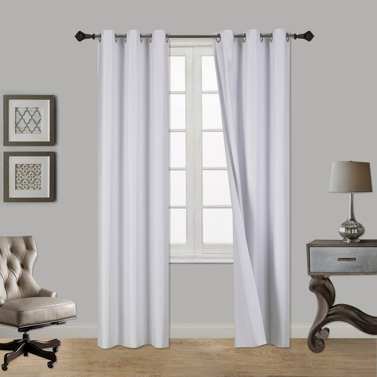 1 SAGE GREEN SOLID PANEL THERMAL LINED BLACKOUT GROMMET WINDOW CURTAIN K32 84" 
