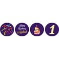 thumbnail image 2 of Darling Souvenir Personalized Chocolate Labels 1st Birthday Custom Name Stickers 190 Pcs-Purple, 2 of 2