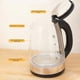 thumbnail image 2 of Hervidor De Cristal Hervidor eléctrico de acero inoxidable con apagado automático y vidrio de borosilicato para hervir rápidamente el agua en casa (negro, 1 unidad) JASKFLY, 2 of 5
