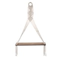 thumbnail image 2 of Walbest Hand Woven Tapestry Bohemian Style Space-saving Cotton Rope Floating Shelf Macrame Wall Hanging Stand for Farmhouse Decoration, 2 of 7