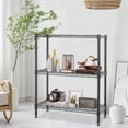 thumbnail image 4 of XF XINFENG 3-Tier Heavy Duty Adjustable Wire Shelving Unit – 450lbs Capacity Metal Storage Rack for Closet, Kitchen, Office, Home – 23"L×13.2"W×30.2"H, Black, 4 of 8