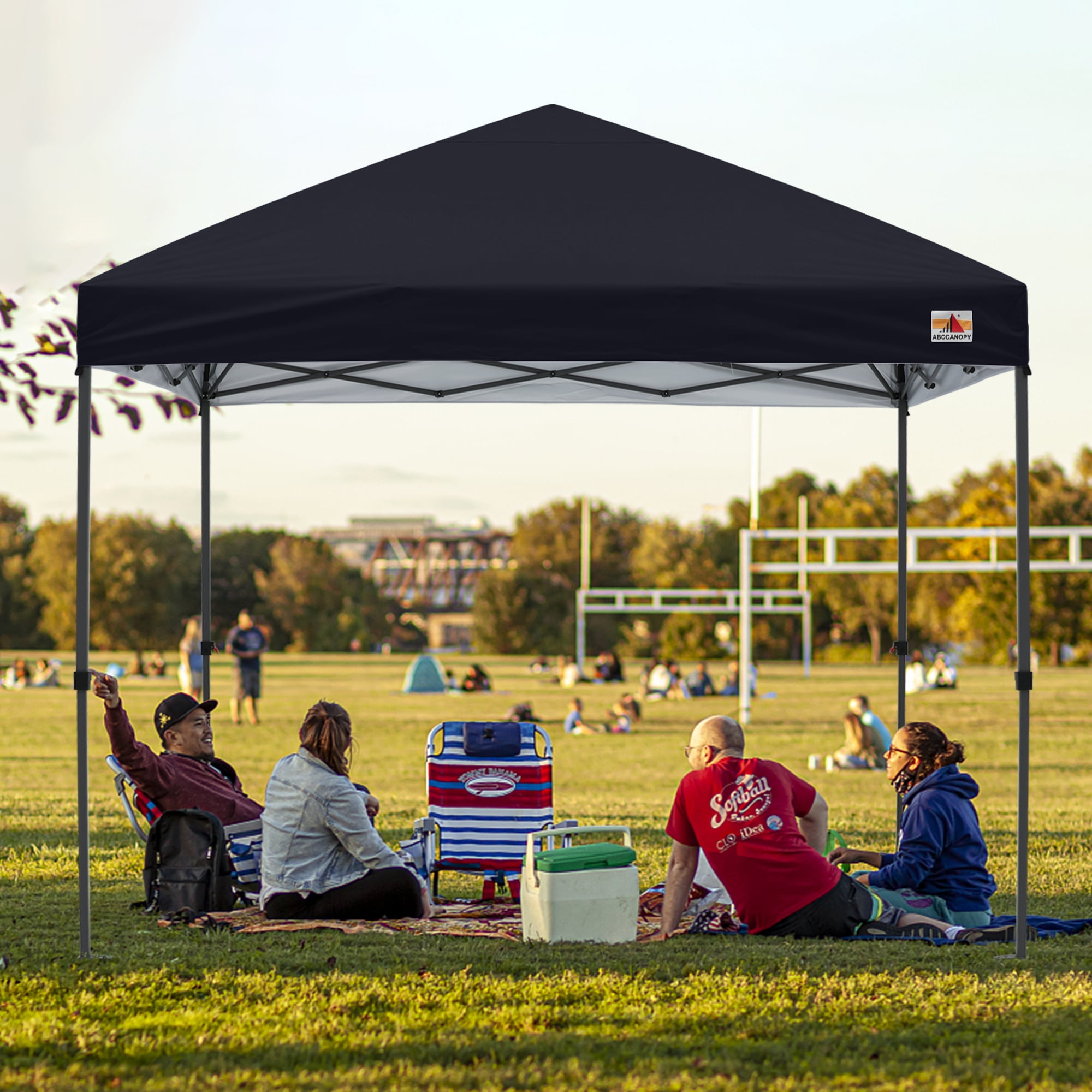 ABCCANOPY 6 ft x 6 ft Easy Pop up Outdoor Canopy Tent, Black