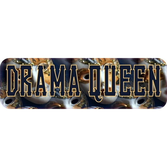10in x 3in Drama Queen Bumper Sticker Decal Vinyl Window Stickers Decals Car