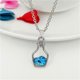 thumbnail image 3 of D Collar de cristal de amor creativo, joyería en forma de corazón, cadena de clavícula, aleación galvanizada, colgante de botella a la deriva de diamante para niña, 3 of 3